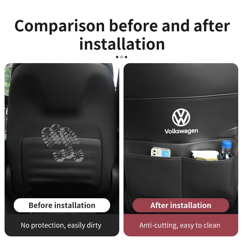 Car Seat Back Anti Kick Mats Protector Cover Seat Storage Kick Pads For Volkswagen VW Golf 4 6 7 GTI Tiguan B6 B7 MK5 MK6 Polo wzvc4