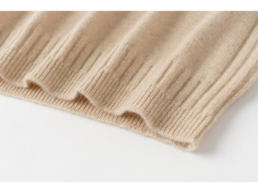 Women's Cashmere V-Neck Vest - Autumn/Winter Slim Fit, Solid Color, Sleeveless, Warm Knit.