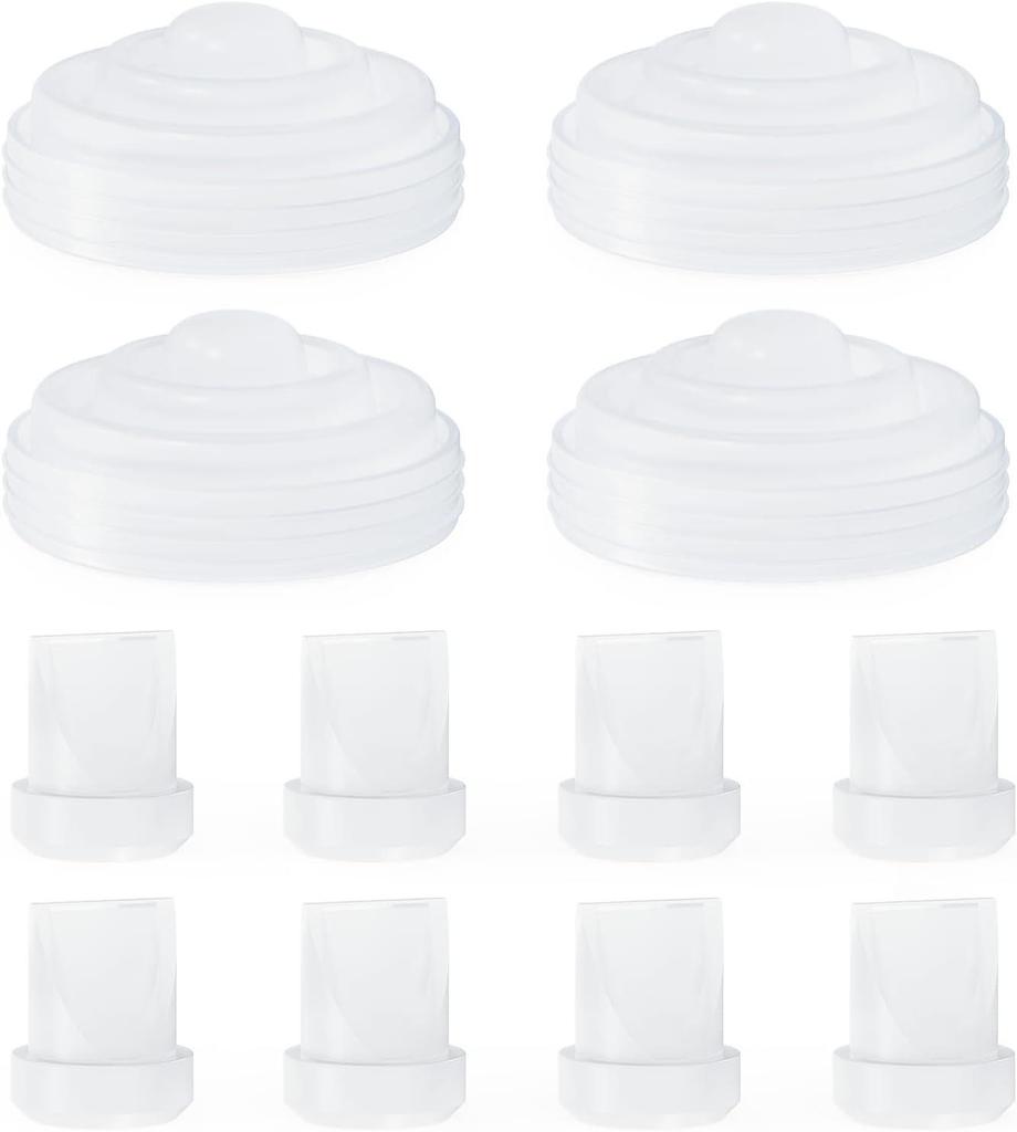 Breast Pump Replacement Parts: M5 Duckbill Valve, Silicone Diaphragm, 24mm Double Layer Flange