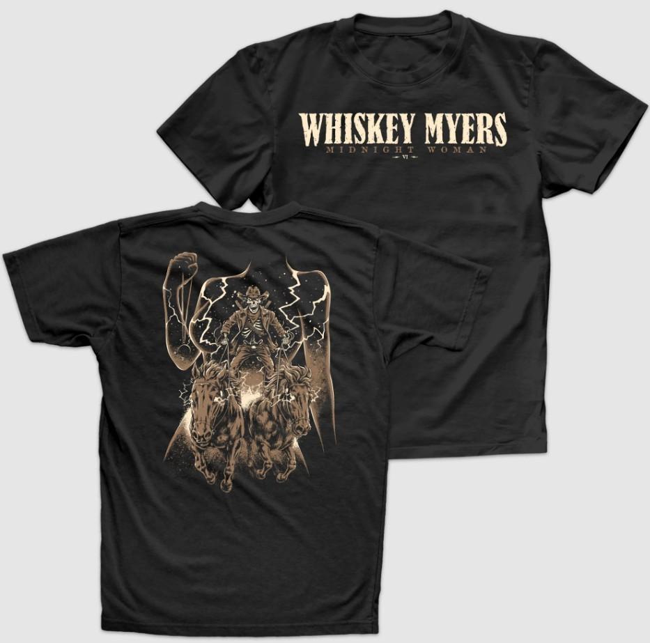 Whiskey Myers Whomp Whack Thunder Midnight Woman T-Shirt DTG Reprint S