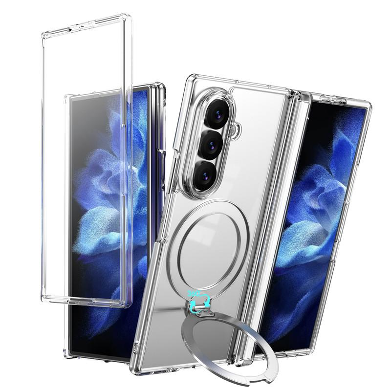 For Samsung Galaxy Z Fold 8 Ultra 5G Case For Magsafe Magnetic Ring With Screen Glass Case For ZFold 8 Fold8 Ultra Hinge Cover