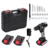 28-teiliges Set 21V Akku-Bohrschrauber 25 Drehmomenteinstellungen Elektrischer Schraubendreher Power Driver Kit mit komplettem Zubehör