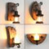 Vintage Industrial Wood Wall Lamp for Bar, Cafe, or Bedroom