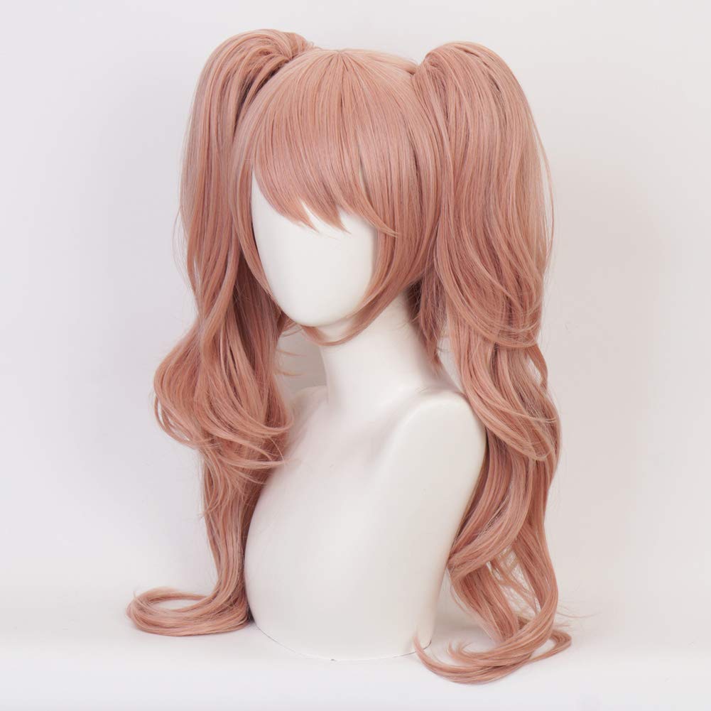 Enoshima Junko Cosplay Wig Pink Long Disguise Heat Resistant Wig Cosplay Wig School Festival Festival Halloween Christmas Event Wig Wig with Wig Net