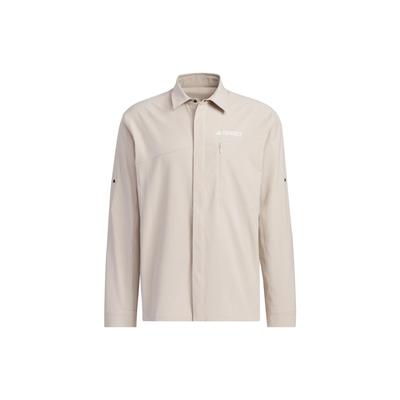 Long Sleeve Logo Outdoor Shirt Men Tops Beige IL8943