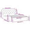 VidaXL Bed Frames Without Mattress, Upholstered Bed, Slat Base, Double Bed, Adult Bedroom Interior Bed, 3207924
