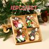 Christmas Dog Paw Double Layer Wooden Pendant Navidad Natal Noel Tree Pendant Merry Christmas Decor For Home 2025 New Year 2025