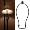 Black Lampshade Harp Holder Bracket with Finial Cap, Anti-Rust Lamp Parts for Table and Floor Lamp