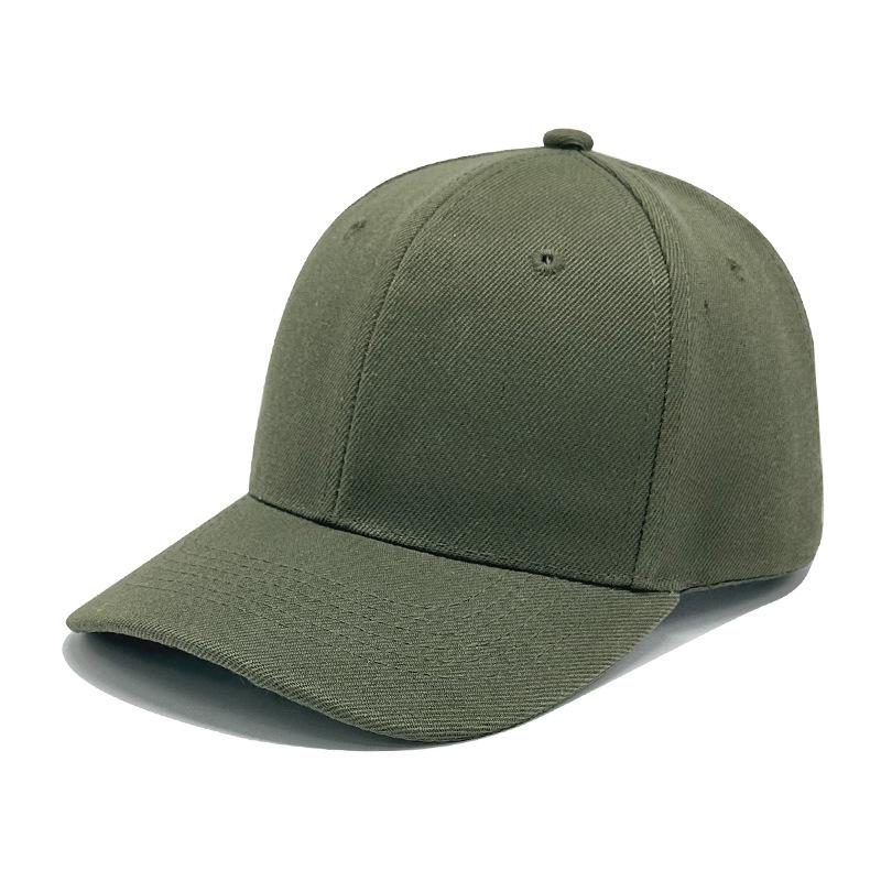 Six-piece Hair Green Solid Color Baseball Cap for Men and Women Baseball Caps Sun Protection