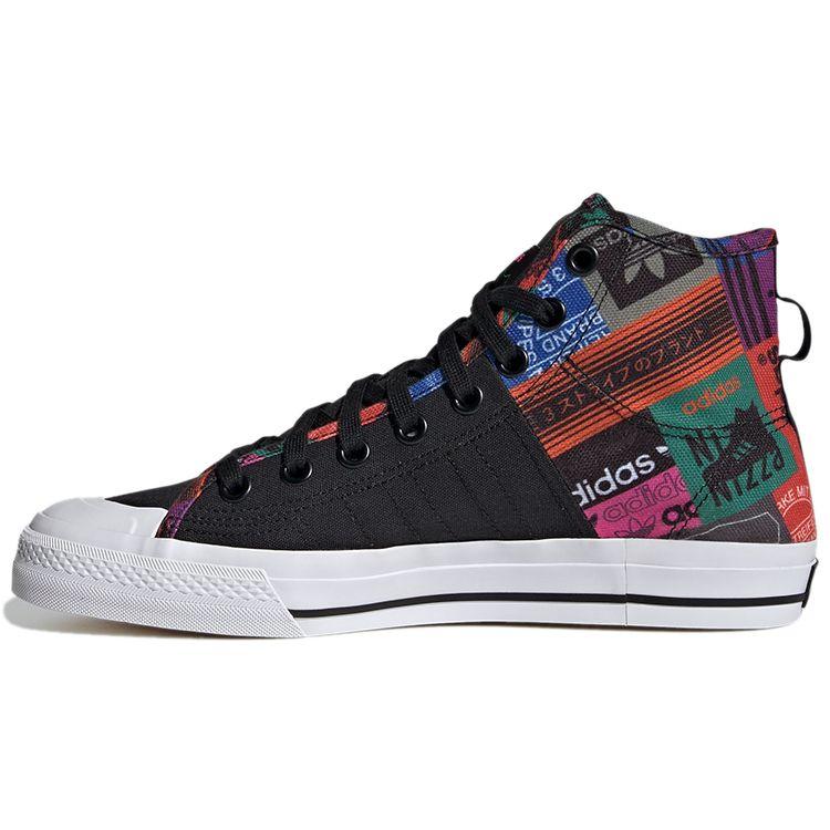 

Adidas Originals Nizza Hi Rf Canvas Casual Slip Resistant Shock Absorbing High Top Skate Shoes Unisex Sneakers Black GX2713 36