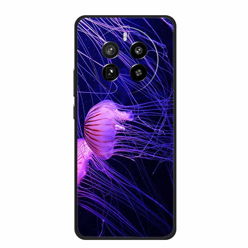 For Realme 12 Pro Case Realme12 Pro Plus 6.7" Black Silicone Soft Phone Case For Realme 12 Pro Back Cover Case 12Pro Coque Shell