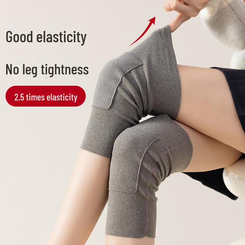 Pocket German Velvet Knee Protector: Unisex, Lacquered, Warm, Anti-Slip Leggings for Autumn and Winter