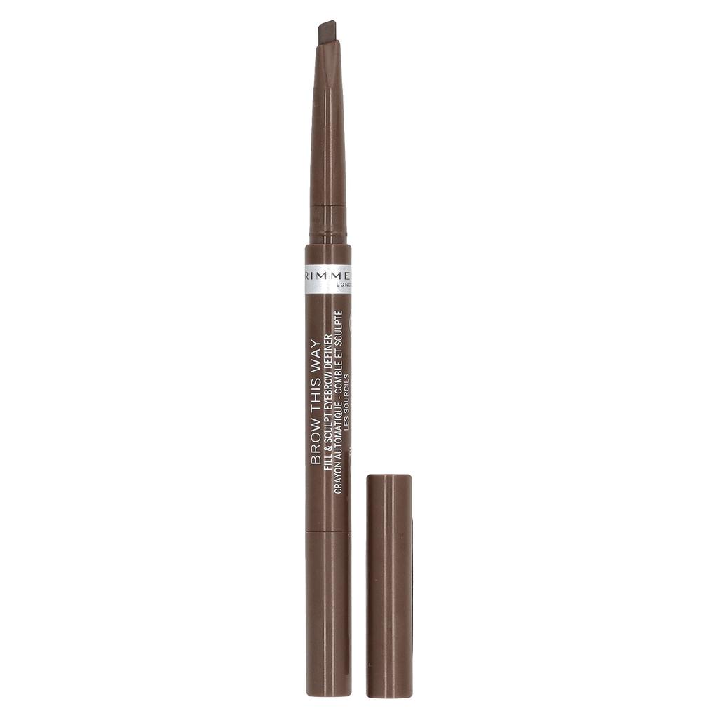 Rimmel London, Brow This Way, Fill & Sculpt Eyebrow Definer, Medium Brown, 0.25g (0.008oz)