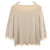 FOXEY NEW YORK Made In Japan 7 Minutes Sleeve Cut 38 Beige Women Used