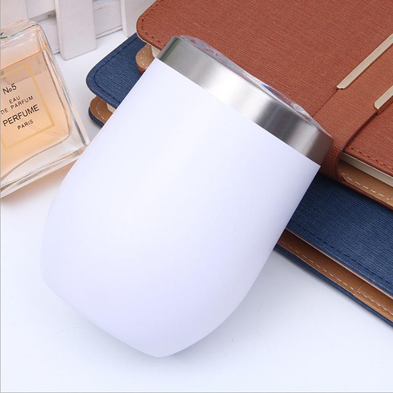 12oz Eierbecher 304 doppelwandiger Edelstahl Vakuum Eierschalen Thermobecher Rotweinglas Geschäftsgeschenk