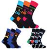 Sock Snob - 3 Pairs Men's Humor Socks for Gamer Fancy Pattern Design