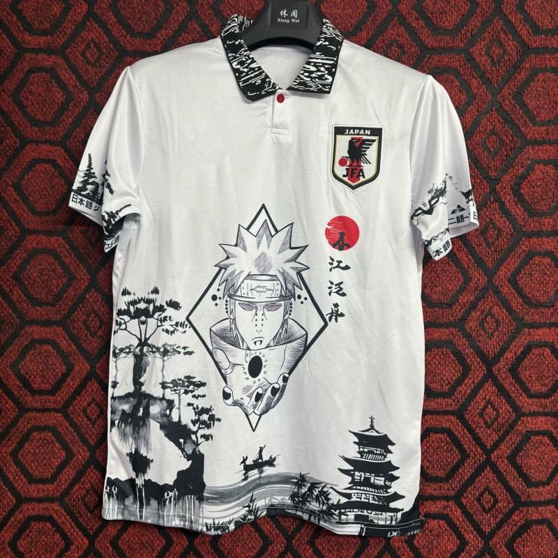 Kurzärmeliges Fußballtrikot inspiriert von der japanischen Nationalmannschaft Anime-Kollaboration Dragon Ball One Piece Naruto