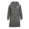 Women's Autumn And Winter Casual Temperament Solid Color Trench Coat In The Long Jacket