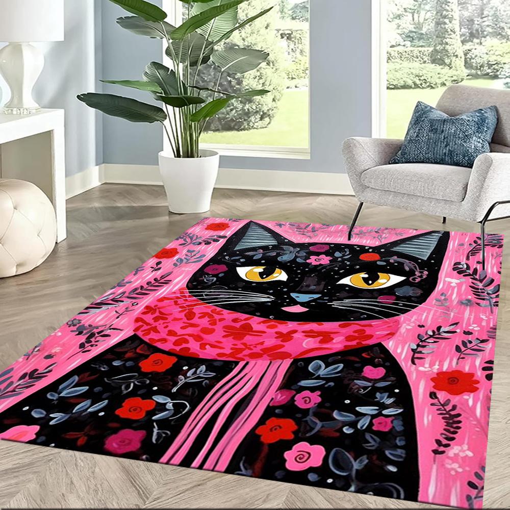Verspielte Katzen Garten Träume Fußmatten für Wohnzimmer, Schlafzimmer und Zimmerdekoration Sind für Geschenke geeignet.