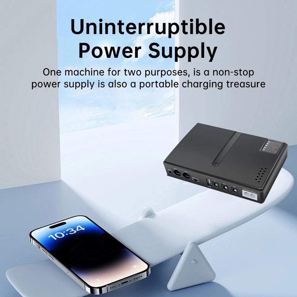1018L Uninterruptible Backup DC UPS Power Supply for Router Phone Supports 5V 9V 12V Output Stable Performance