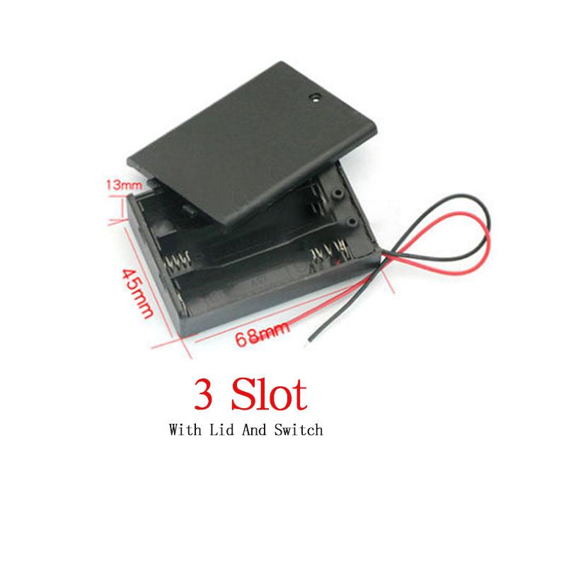 Number 5 Battery Box With Lid Switch Soldering Pin DIY Experiment Handmade Technology Model Toy Making Accessories