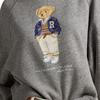 Polo Ralph Lauren FW24 Bear Embroidered Crew Neck Long Sleeve Sweatshirt Women Sweatshirt Gray WMPOKNINFB20686-020