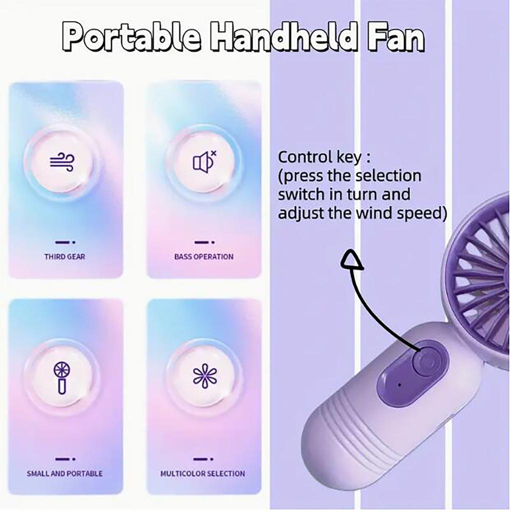 1pc Mini Portable Fan Handheld Fan - the Perfect Companion for Office, Outdoor, Travel, and Camping Adventures