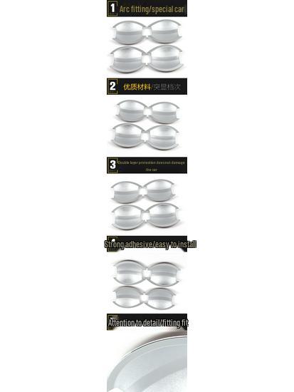 Haima Knight Electroplated Door Bowl Sticker: Scratch-Resistant Car Accessory