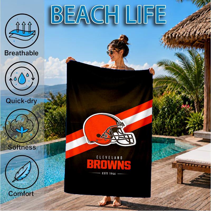 Cincinnati Browns Legacy Beach Towel, Microfiber Beach Towel, Perfect For Pool, Beach, Travel, Home Decor Beach Party Fan Gifts