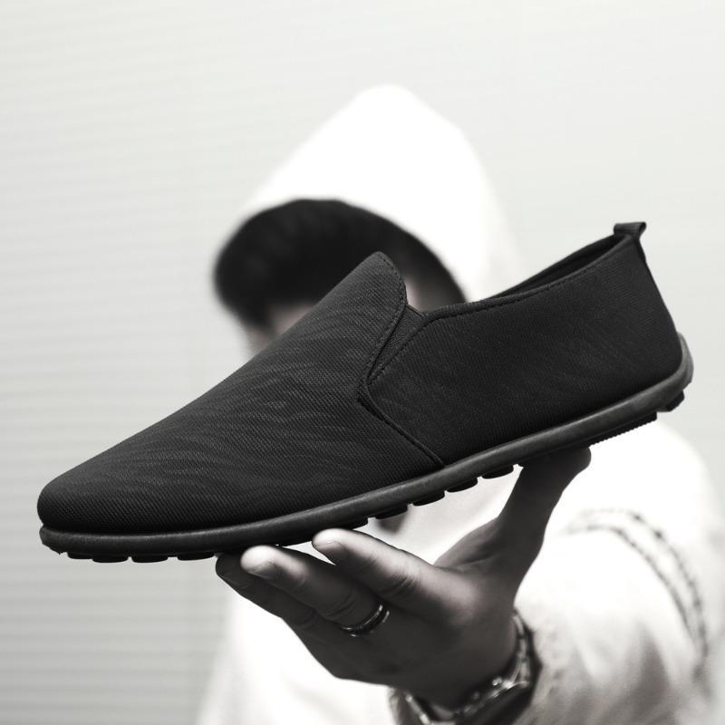 

Летняя новинка обувь Doudou мужская обувь на одной педали мужская обувь духовный парень социальная обувь универсальная повседневная тканевая обувь студенческая обувь 41 чёрный