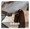 Trendsetting Matte Suede Rivet Motorcycle-Style Retro Crossbody Bag 2025: Large Capacity Handbag