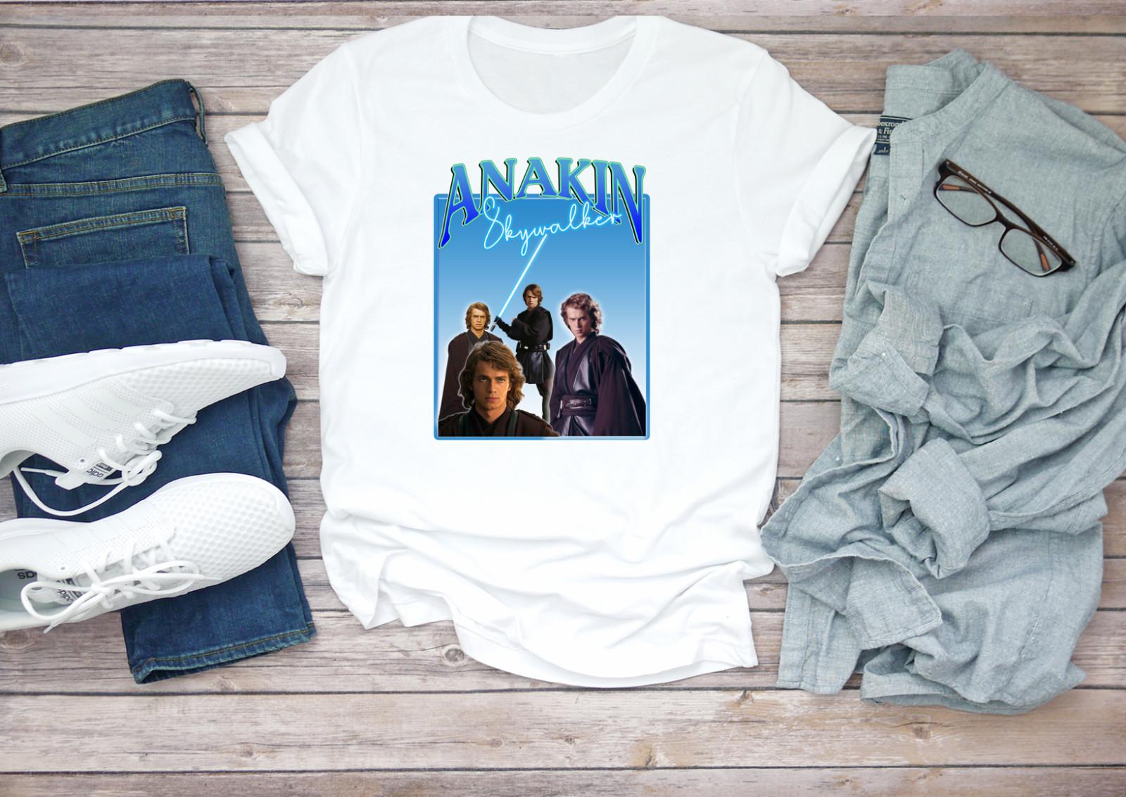 Famous Figure Anakin Skywalker Short Sleeve White Black Men T-shirt G807 XXXXL