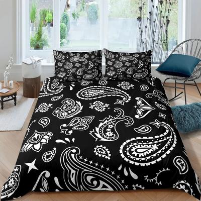 Conjunto de cama com estampa de bandana 3D da Phechion, capas de edredom, fronhas, edredom de uma peça, conjuntos de cama, roupa de cama K216