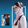 Winter Ski Face Mask Outdoor Riding Motorcycle Windproof Mask Headscarf Adjustable Warm Mask Scarf with Anti-Slip Headband