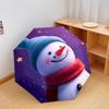 1 Stück Automatischer Faltregenschirm - Schneemann Winter Nacht Muster, Tragbares & Faltbares Design mit 8 Speichen, Weihnachts-Geburtstagsgeschenke