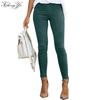 Damen Jeans Mode Rüschen Elastisch Einfarbig Stretch Skinny Bleistifthose Freizeithose