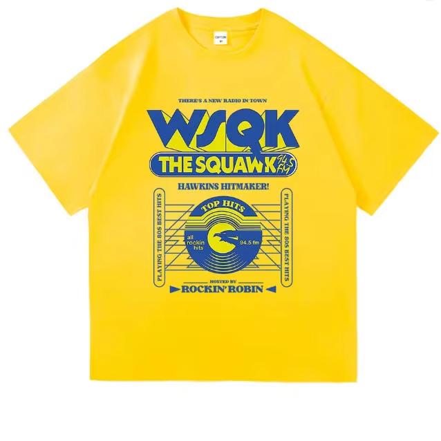WSQK THE SQUAWK 945 T Shirt Men sThe Demogorgon Clothing Vintage Harajuku High Quality Tops 2026 WSQK Women s Tshirts 4XL