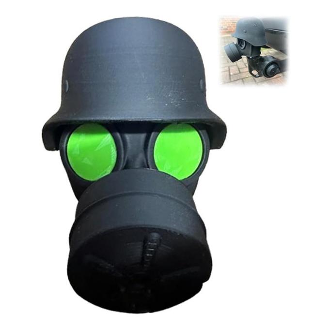 Abdeckkappe für Anhängerkupplung, Lustige Gasmaske, Helm Anhängerkupplungsschutz, Anhängerkupplungsschutz für Anhängerkupplung Autoverkleidung, Kunststoffabdeckung Anhängerkupplung (Gold)