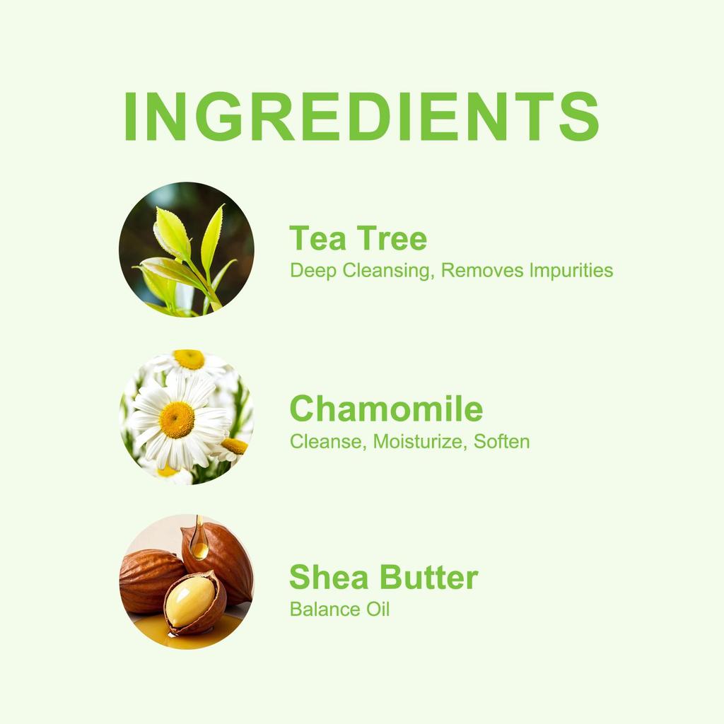 Tea Tree Eyelid & Facial Cleanser-Deep Cleansing, Balance Oil-Removes Impurities From Eyelids & Face-Suitable For All Skin Types, 100ml