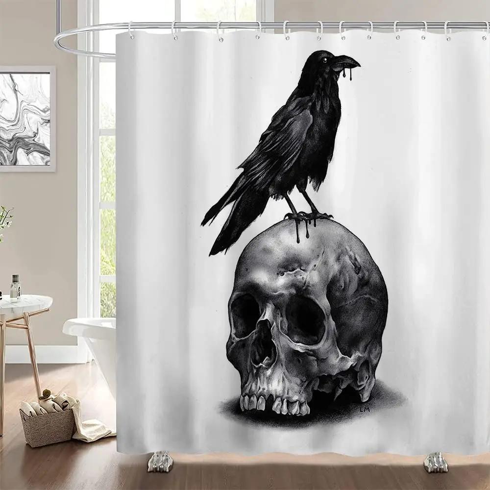 Halloween Shower Curtain Waterproof Bathroom Curtains Horror Bloody Hands Bath Curtain With Hooks For Help Me Scary Home Decor