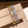 Star Trail 18K Gold-Plated Zircon Square Bracelet: High-End Cold Style Jewelry