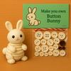 1 Set Button Highland Cow Craft Kit DIY Handmade Button Rabbit Owl Turtle Raccoon Squirrel Figurine Home Office Desktop Decoration Ornament