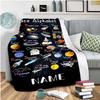 Space Knowledge Customize Your Name Blanket Used For Chair Office Sofa Bed Camping Soft And Warm Giving Friends And Relatives Birthday Graduation Gift