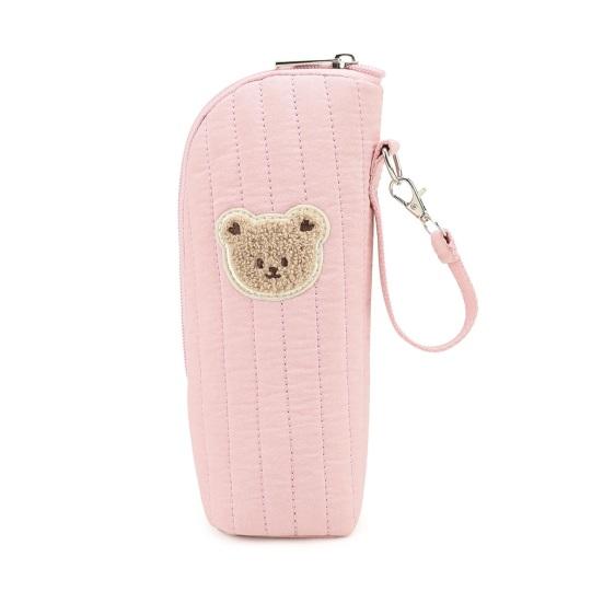 Insulated Baby Bottle Bag Bear Graphic Design Portable Bottle Carrier Breast Milk Storage Temperature Control Travel Daycare Organizer