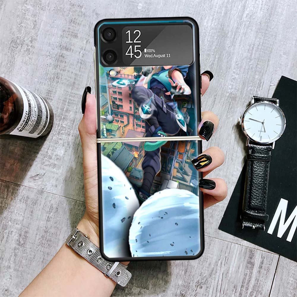 Valorant Jett Cases For Samsung Galaxy Z Flip 4 5 6 7 3 Z Flip7 Flip6 Flip4 Flip5 Flip3 5G Hard Shockproof Fundas Cover Galaxy Z