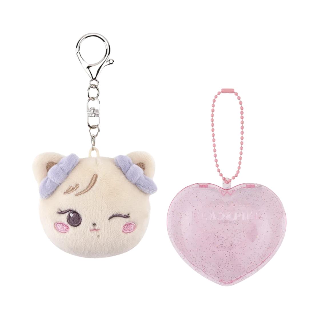 Blackpink Deadline Character Plush Face Keyring & Case Rose ONE SIZE