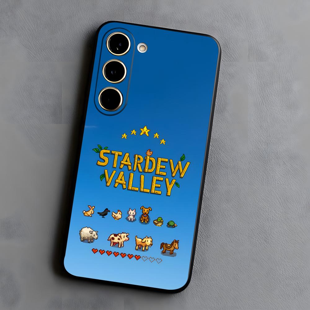 S-Stardew V-Valley Game Phone Case For Samsung S25 S24 FE S23 S22 S21 Plus S20 Ultra Note20Ultra Black Soft Shell