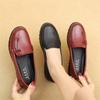 Fashion Spring Soft Soled Mother Black Single Shoes Genuine Leather Non-slip Casual Comfortable Middle-aged Ladies Flat Shoes Women Shoe