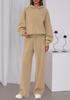 Europe, America and foreign trade 2025 autumn and winter fashion leisure sports suit zipper long-sleeved sweater wide-leg pants two-piece set women