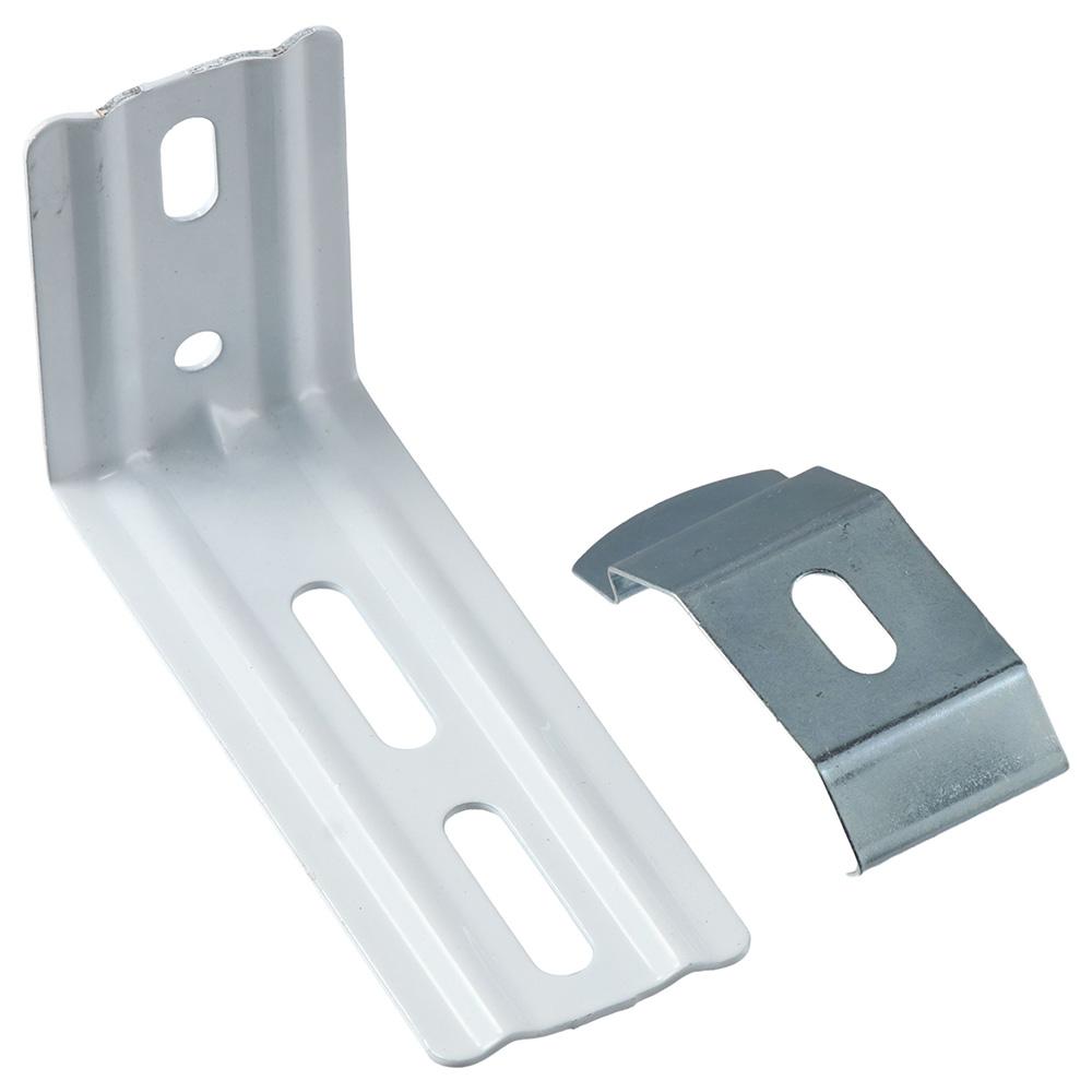6 pcs 3 Inch Length Vertical Blind Headrail Width 1-1/2"(38mm) White L Bracket Outside Mounting Vertical Blinds